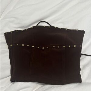 Elegant Brown Studded Women's Bag